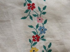 vintage embroidered tablecloth