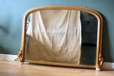 Antique overmantel mirror - antique,