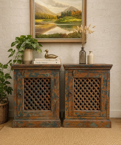 Rustic effect painted - rustic, indian