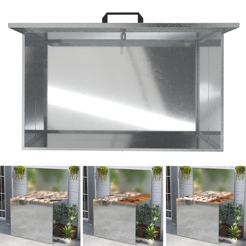 Large galvanised feed bins - large,