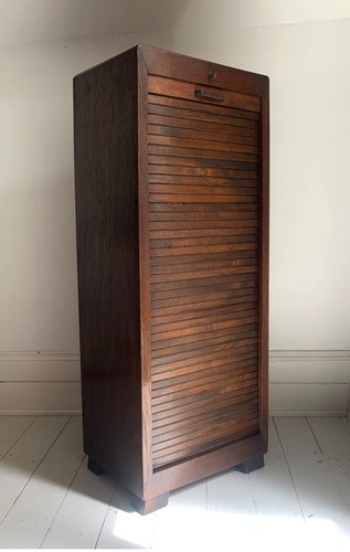 Vintage french oak tambour - french,
