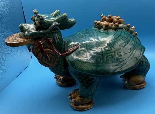 Majolica foo dog shiwan - shiwan, dragon