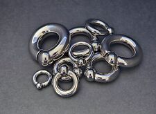 HEAVY LARGE GAUGE PRINCE ALBERT BCR SCREW IN EASY FIT RING PA NIPPLE 4MM - 12MM