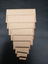 Wooden MDF Rectangle Shape Craft Tag Blank 3mm Thick Decoration