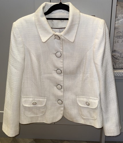 Ivory dressy jacket - dressy, boucle