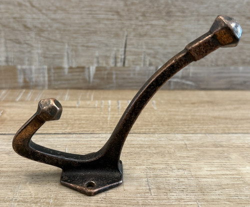 Vintage metal coat hook - vintage, black