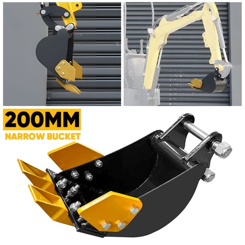 Mini digger digging - mini, bucket