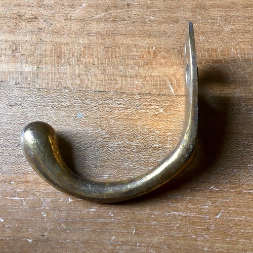 Antique brass coat hook - antique,