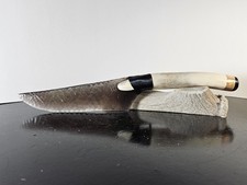 Beautiful Polished Antler~Stone Knife~Obsidian~Bushcraft~Arrowhead~Buffalo