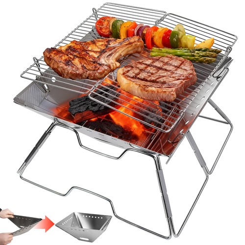 Portable fire pit with grill - portable,