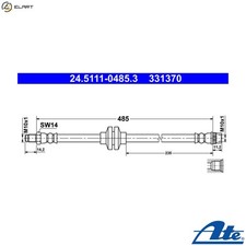 BRAKE HOSE 24.5111-0485.3 FOR