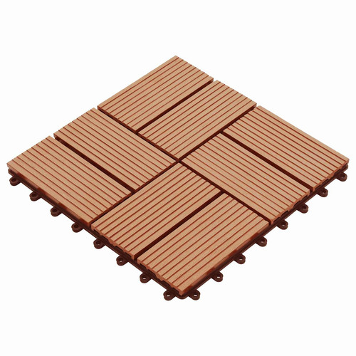 Decking tile wpc teak - tile, 30x30cm