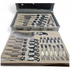 Bischofs Solingen Stainless Steel Professiona Craving & Cutlery Set In Briefcase