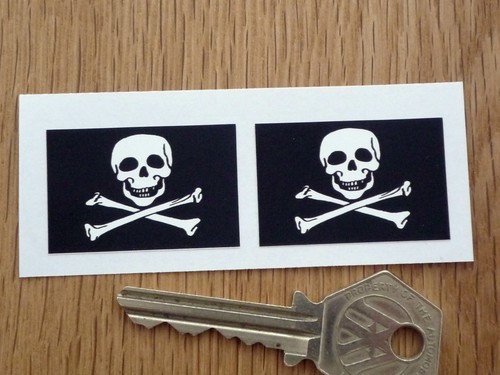 Skull crossbones car bike - &,