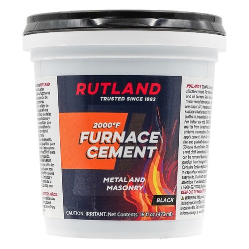 Rutland furnace cement - rutland, black