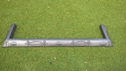 Cast iron fireplace fender - fireplace,