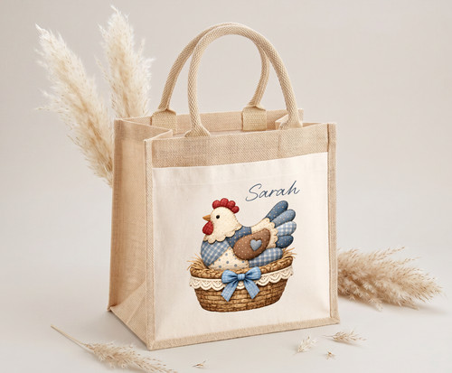 Personalised jute bag tote - bag,