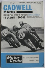 CADWELL 11 Apr 1966 Motorcycle Races Solo Sidecar Official Programme