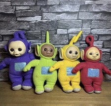 4 x Full Set Vintage Teletubbies 1996 Soft Toys Open Close Eyes Lala Dipsy Tinky