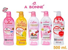 A Bonne Whitening Milk Lotion Gluta Collagen Snail Yogurt Bright Skin VitC 500ml