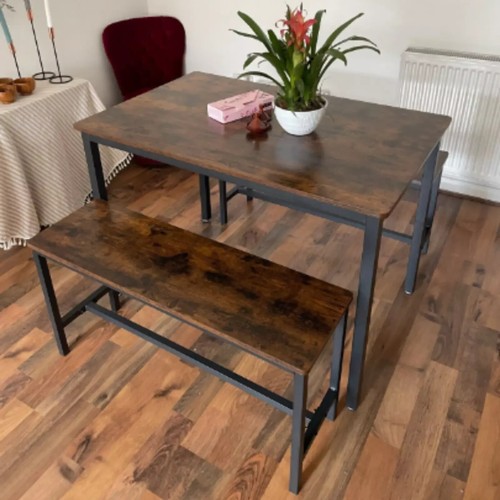 Industrial dining table bench - industrial,