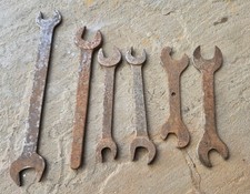 6 Old Spanners,  Various Sizes