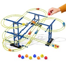 Kids Marble Run Track 266 PCs Building Blocks Set Construction Marble Race Game