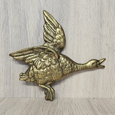 VINTAGE BRASS FLYING DUCK WALL
