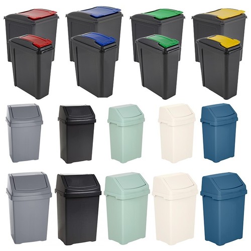 Plastic swing top - plastic, bin