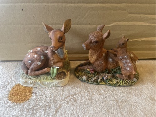 Two vintage deer - vintage, figurines