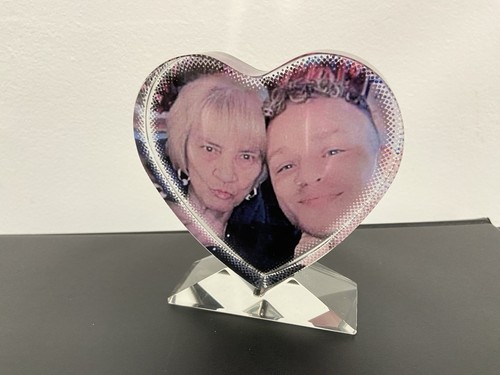 Crystal block heart glass - /,