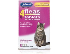 johnson's 4fleas tablets for cats & kittens (3 Treatment Pack) D090