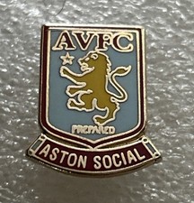 Old Very Rare Aston Villa Supporter Enamel Badge - Wear With Pride - Collectable