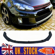 FOR VW Golf MK6 GTD GTI Gloss Black Front Splitter Spoiler Lip Body Kit 08-2013