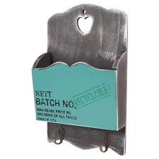 Wood Letter Rack Key Holder