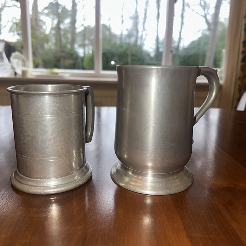 Original pewter tankards - pewter, one