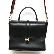 Zara Black Faux Leather Satchel Top Handle Box Handbag Shoulder Bag Cross Body