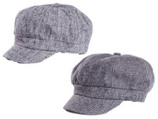 Ladies Baker Boy Hat Grey
