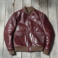 Mens Genuine Leather Bomber
