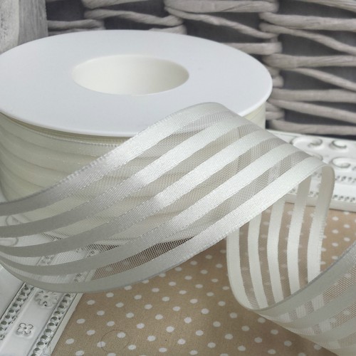 38mm wired organza stripe - organza,