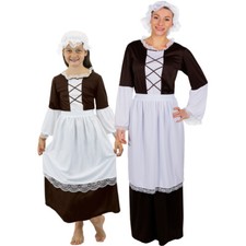 TUDOR MAID COSTUME POOR VICTORIAN PEASANT WORLD BOOK DAY FANCY DRESS COSTUME
