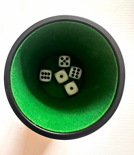 Yahtzee dice cup set - dice, white