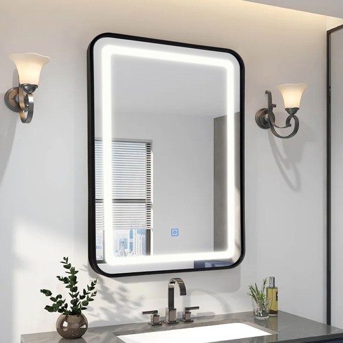 Wall mounted bathroom mirror - mounted,