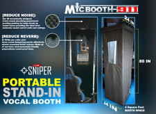 The Ultimate Acoustic Portable Stand-In Vocal Booth  w/ Light & Door 