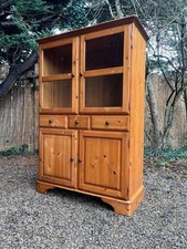 Modern solid pine 2 door dresser pantry larder cupboard cabinet country style