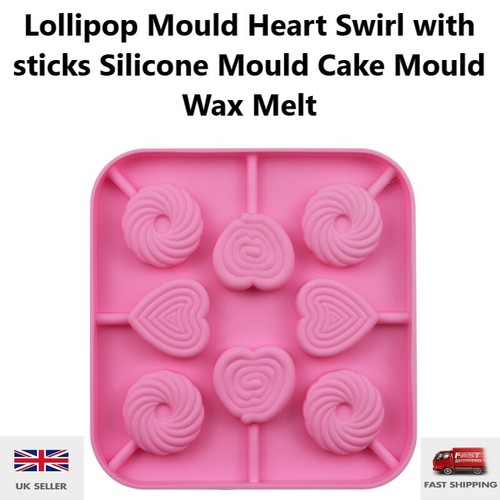 Lollipop mould heart swirl - heart,