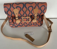 Vivienne Westwood x Cambridge Satchel Company Coral/Grey 14"  Squiggle Satchel