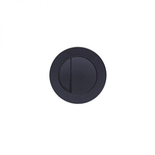 Round flush button black - round,