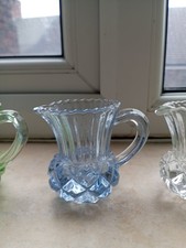 3 Vintage Bagley Creamer Glass