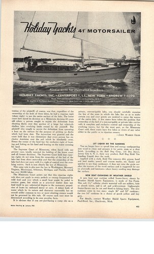 1961 paper holiday yacht - paper,